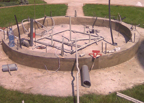 Строительство фонтана